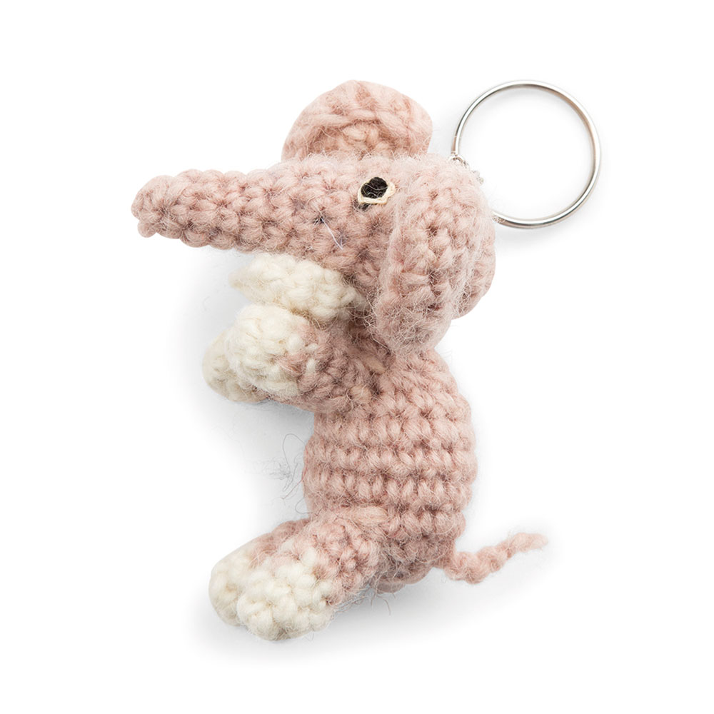 Keychain, Elephant, Light Pink
