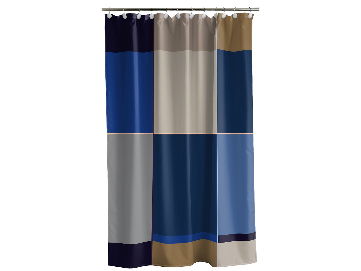 Södahl - Badeforhæng 180x200 Colour Block Blue