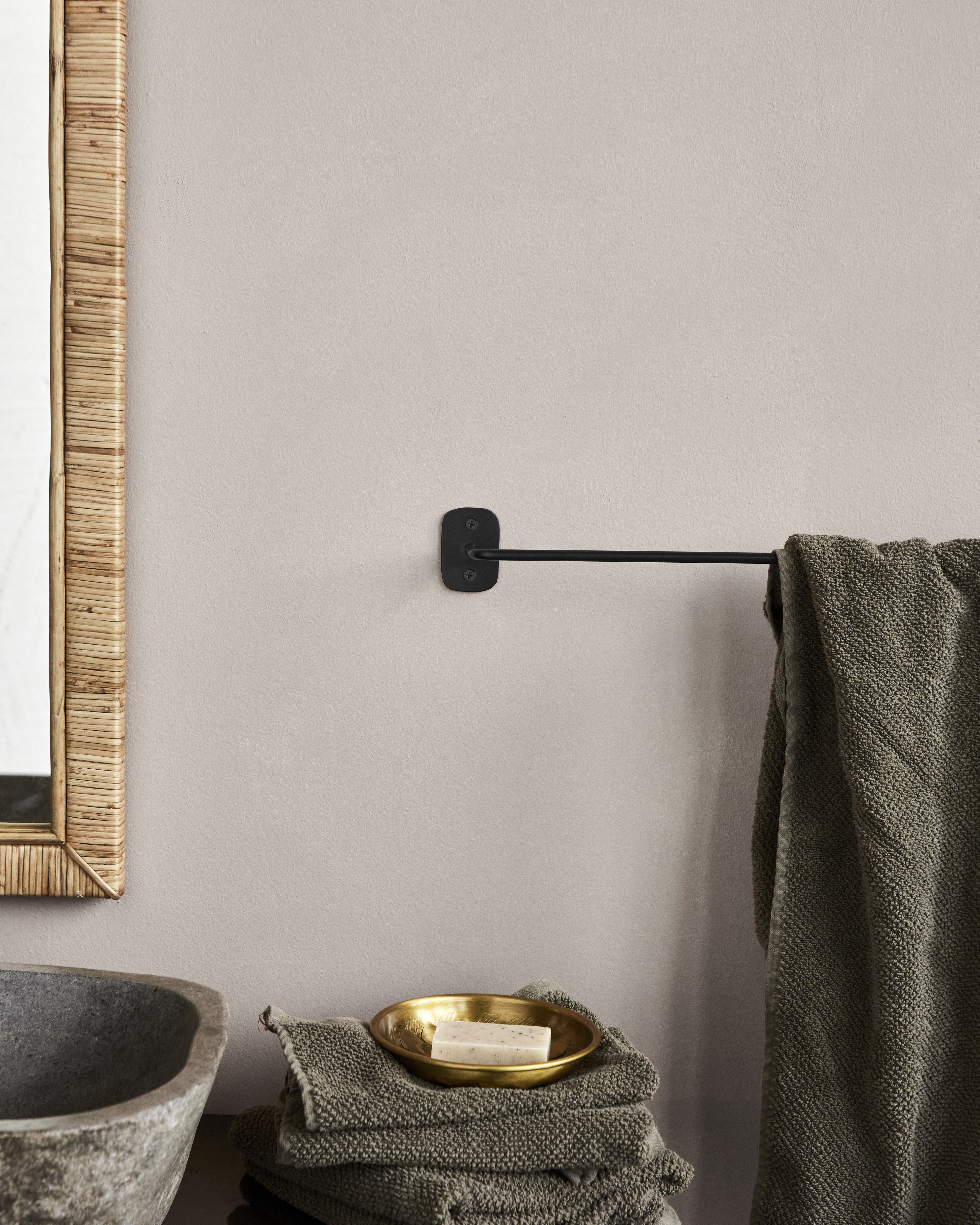 Håndklædeholder, Pati, Sort