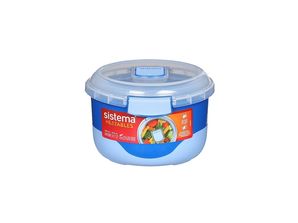 Sistema - 900ml Round Heatables, Assorteret farve