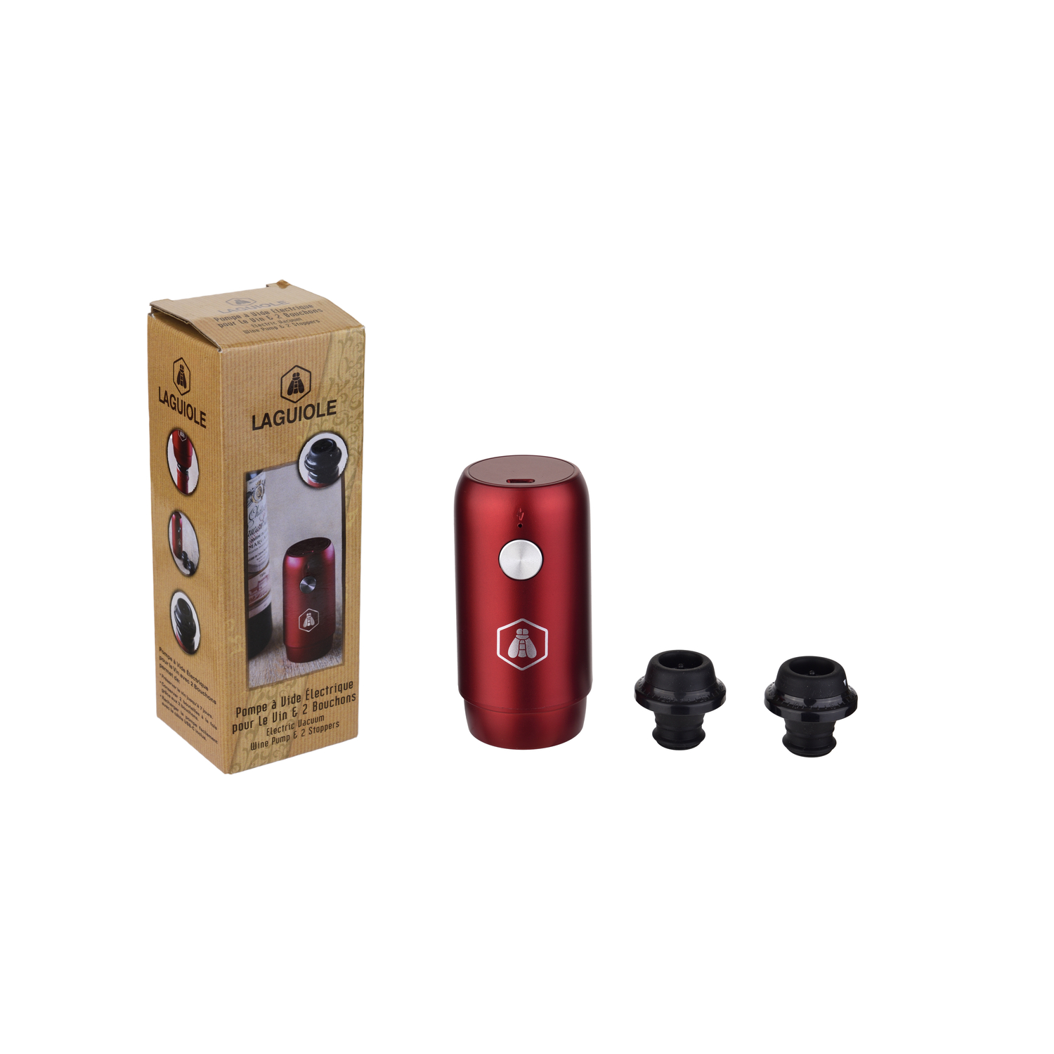 Laguiole Elektrisk Vinpumpe med stop