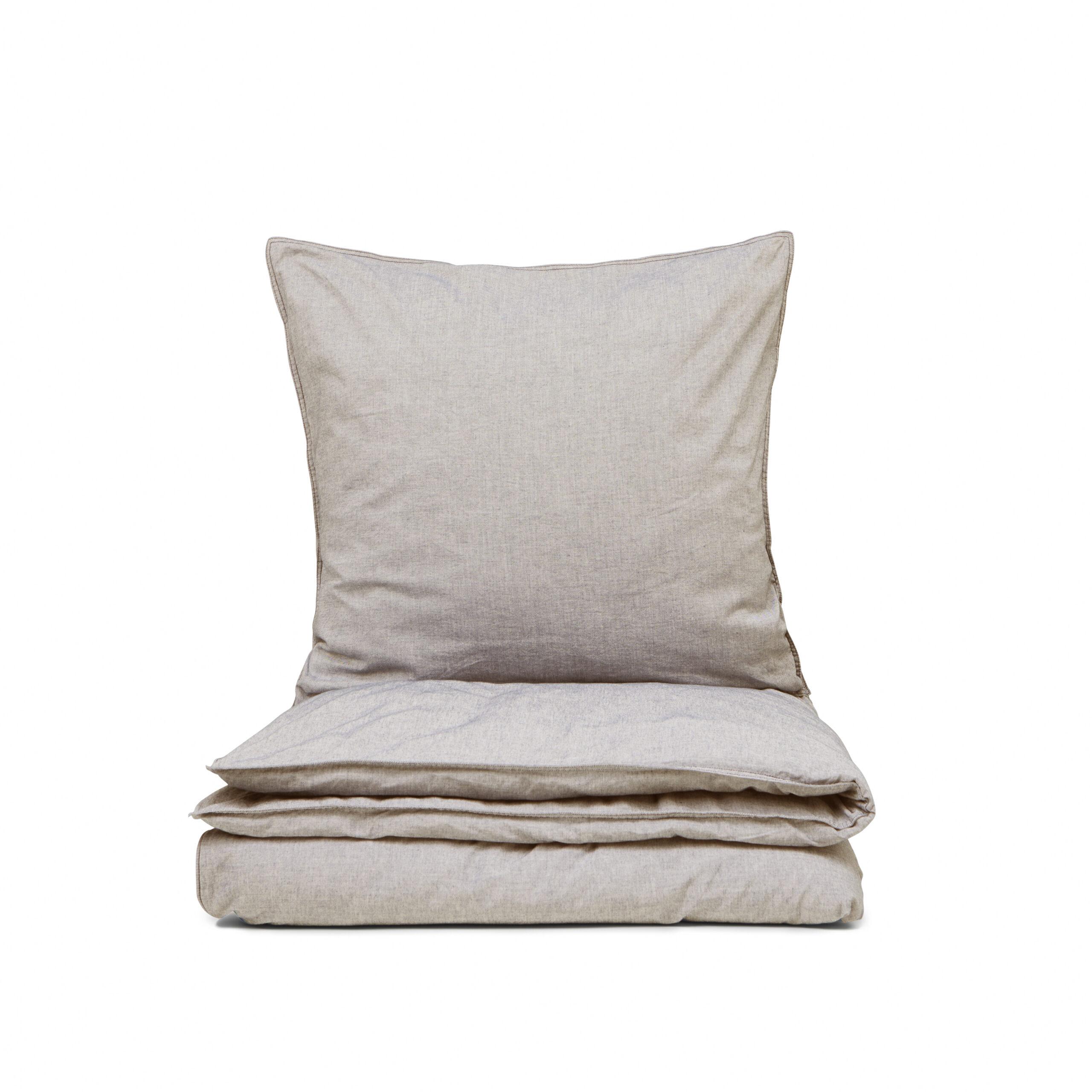 Engholm Textiles - Sengesæt Recycled Chambray Mille 140x200cm, Light Brown