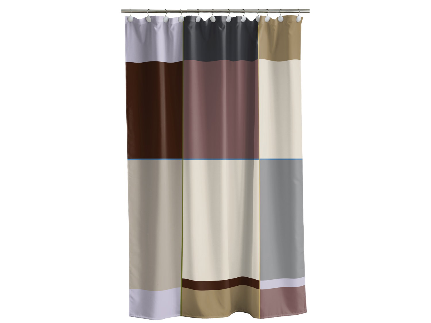 Södahl - Badeforhæng 180x200 Colour Block Rosewood