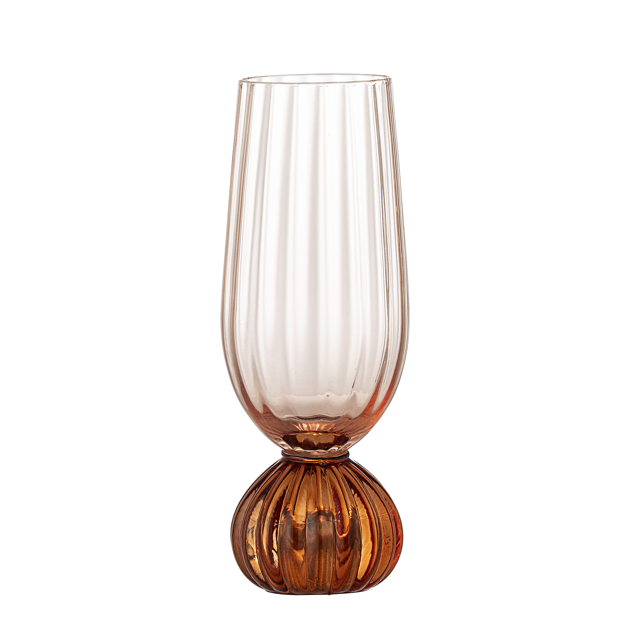Bloomingville - Taurin Champagneglas, Rosa, Glas, D6xH17 cm billede