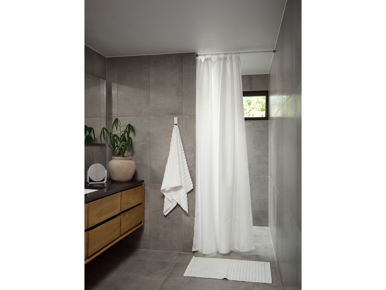 Zone Lux Badeforhæng 180x220 cm Hvid