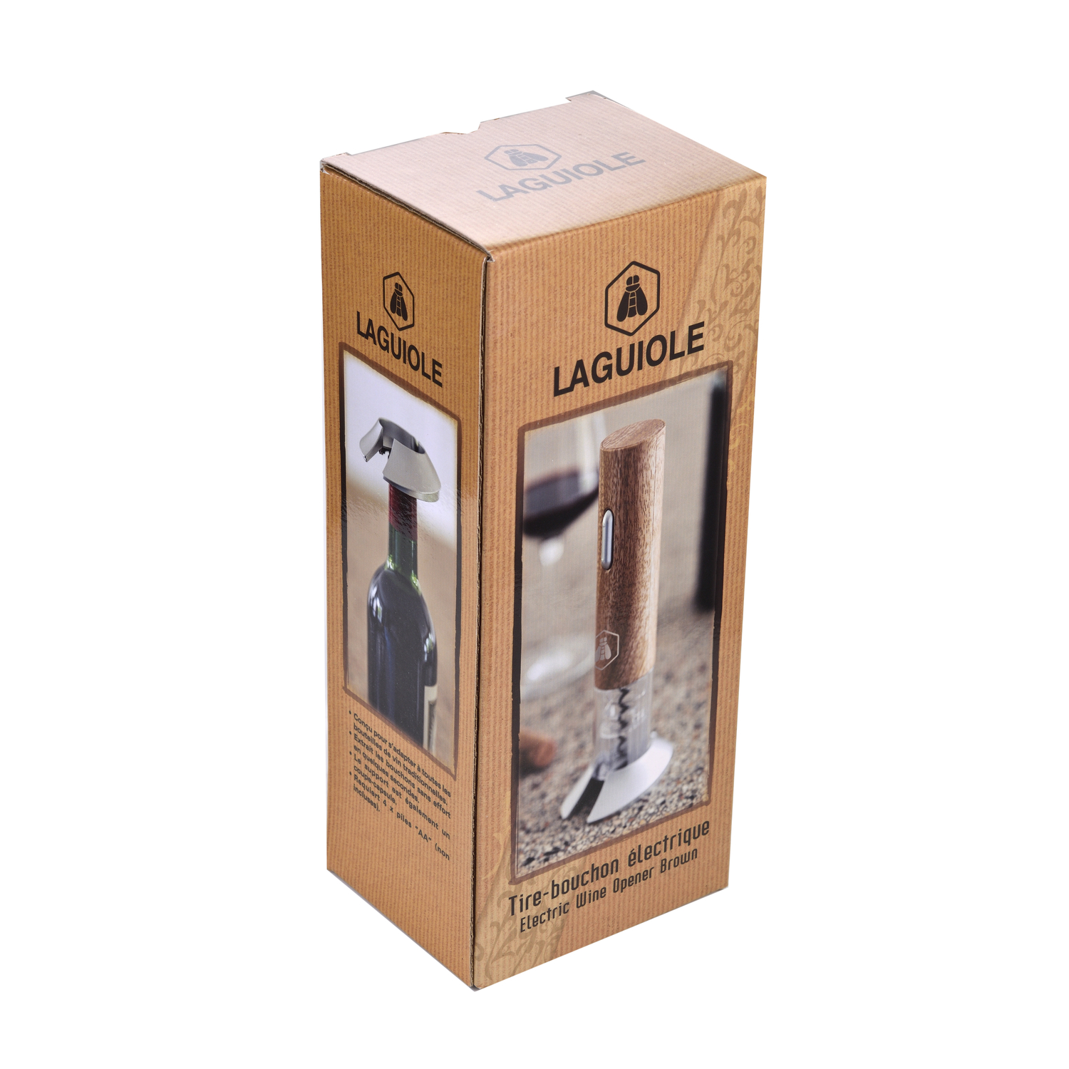 Laguiole Elektrisk Vinåbner, Brun