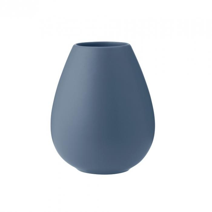 Knabstrup Earth, vase, støvet blå, 19 cm