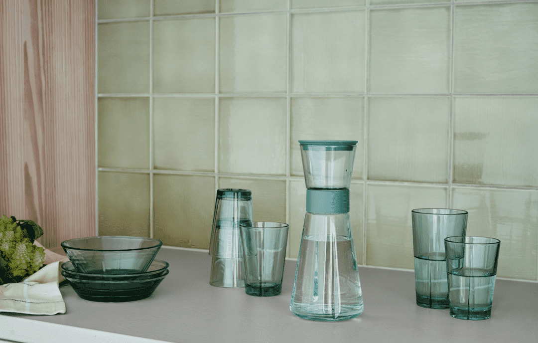 Grand Cru Recycled Glasskål Ø15 cm klar grøn 2 stk.