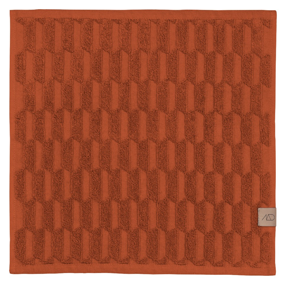 GEO Fingertip håndklæde, 30 x 30 cm, rust 3 stk.*