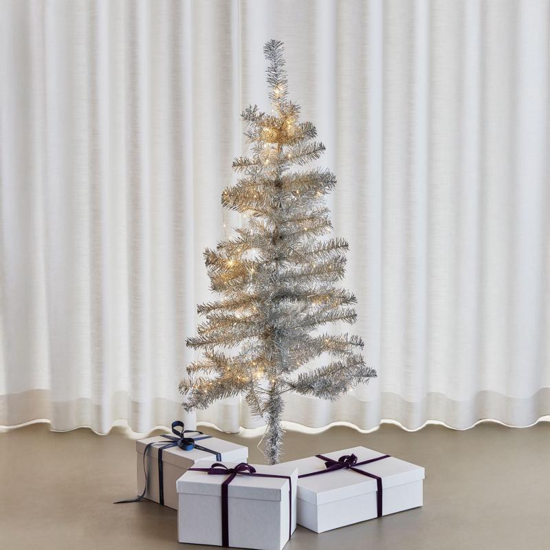 Sirius - Happy Juletræ 60 LED, 120 cm, Sølv billede