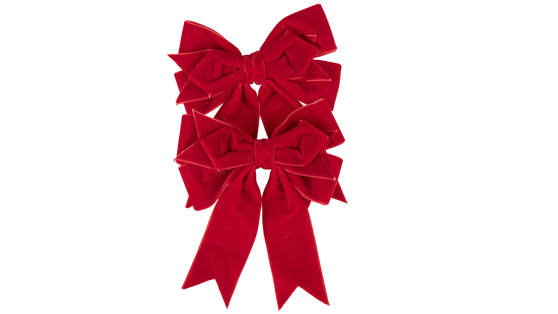 Sløjfe Velour 2 pak 15 cm Rød