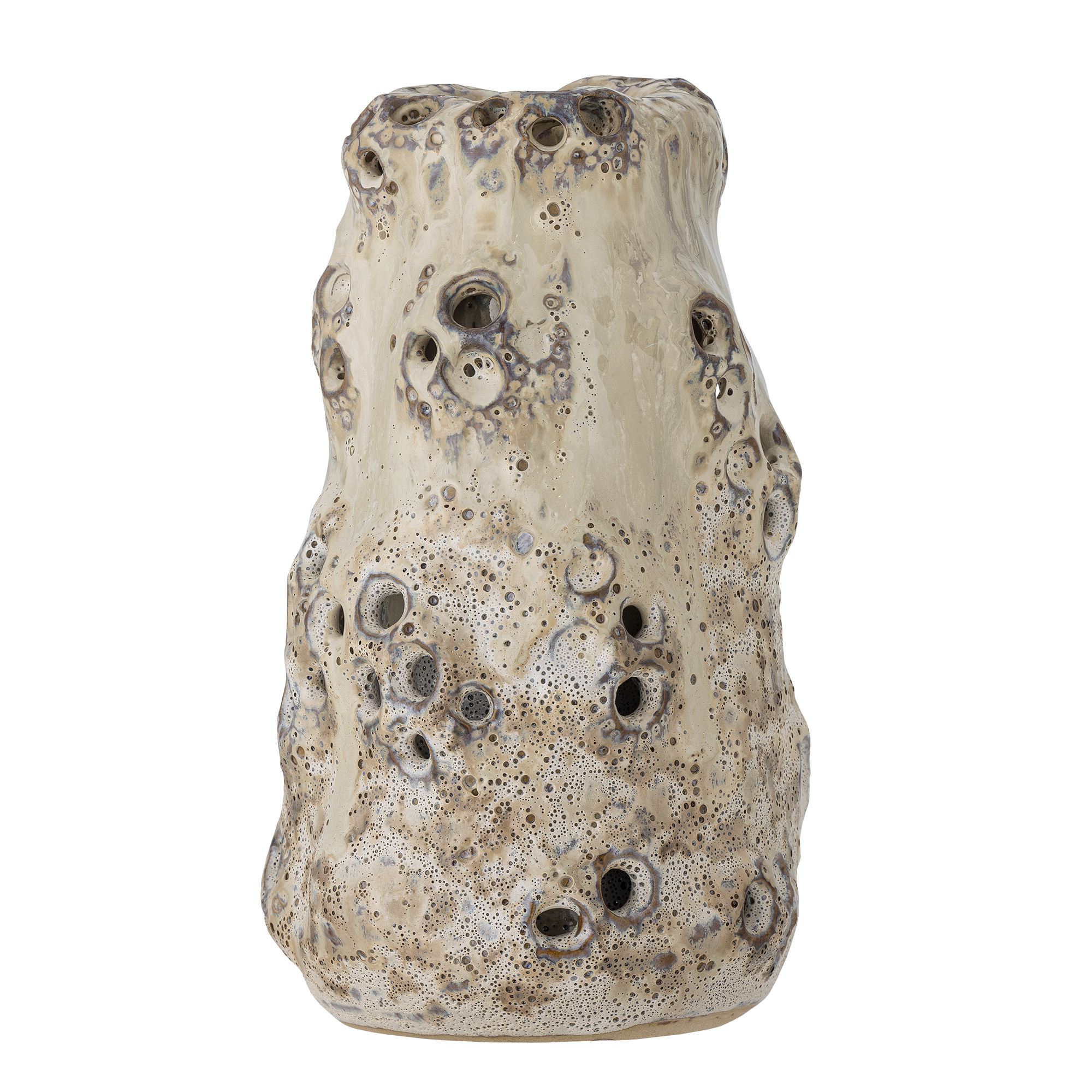 Bloomingville - Noble Vase, Natur, Stentøj, D12xH21,5 cm