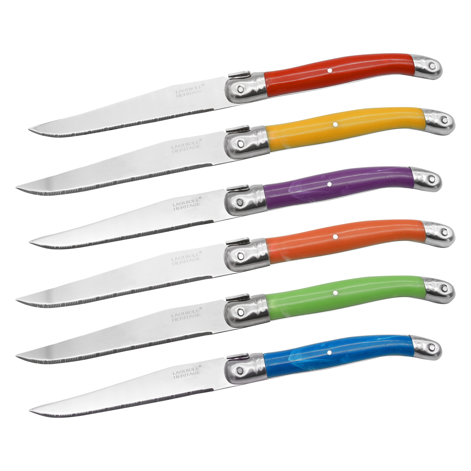 Laguiole -  Heritage Color Steakknive 6 stk.