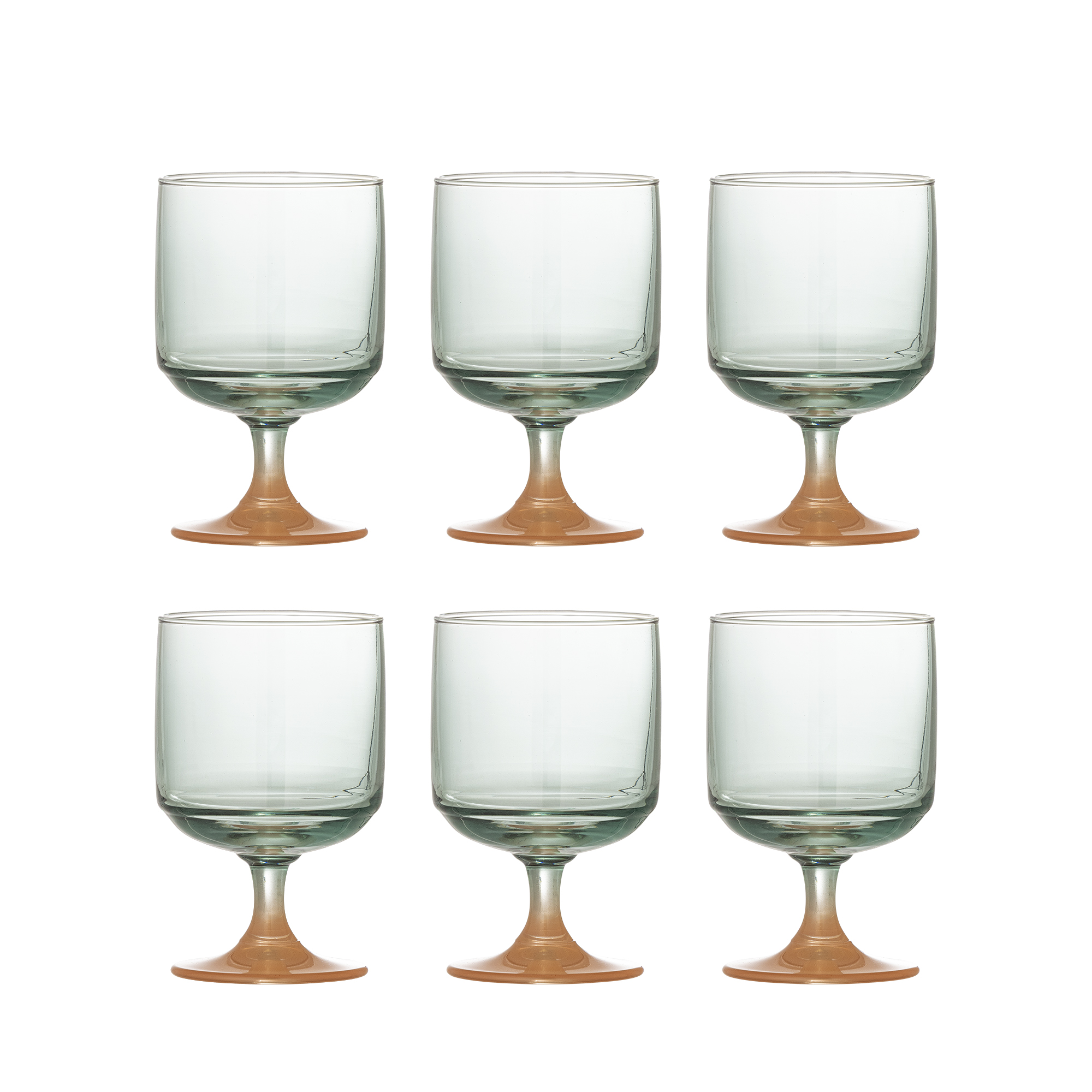 Bloomingville - Signe Drikkeglas, Multifarvet, Glas, D7,5xH12,5 cm, Set of 6 billede