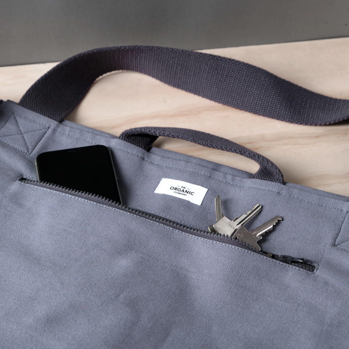 Big Shoulder Bag, Hayao - grey blue
