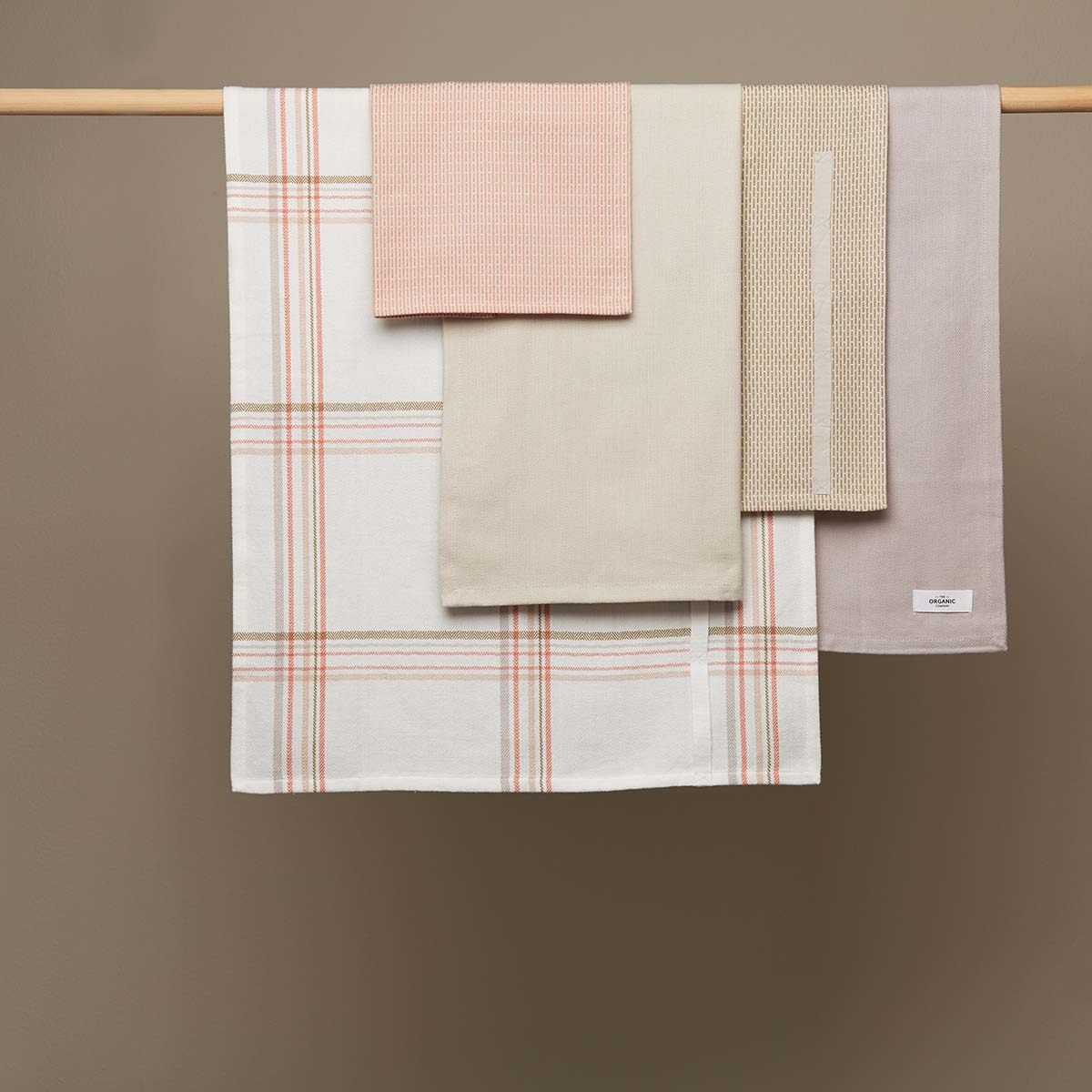 Floral Check gavesæt - 2 stk viskestykker