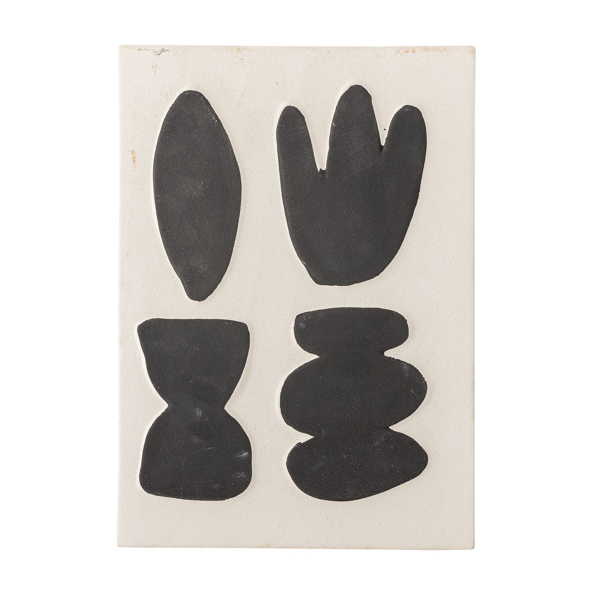 Bloomingville - Lutton Vægdekoration, Hvid, Stentøj, L20xH28,5xW1,5 cm