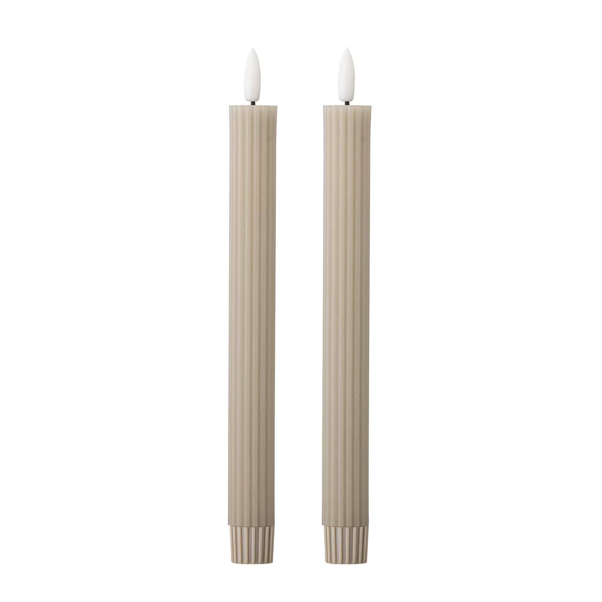Bloomingville - Ponza LED Candle, Natur, Paraffin, D2,2xH24,5 cm, Pack of 2