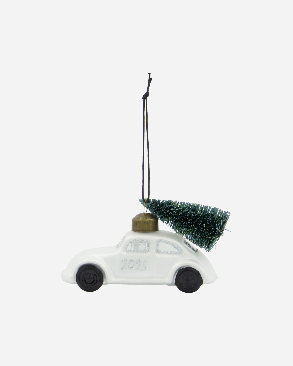 House Doctor - Julepynt, Car, Hvid/Sølv