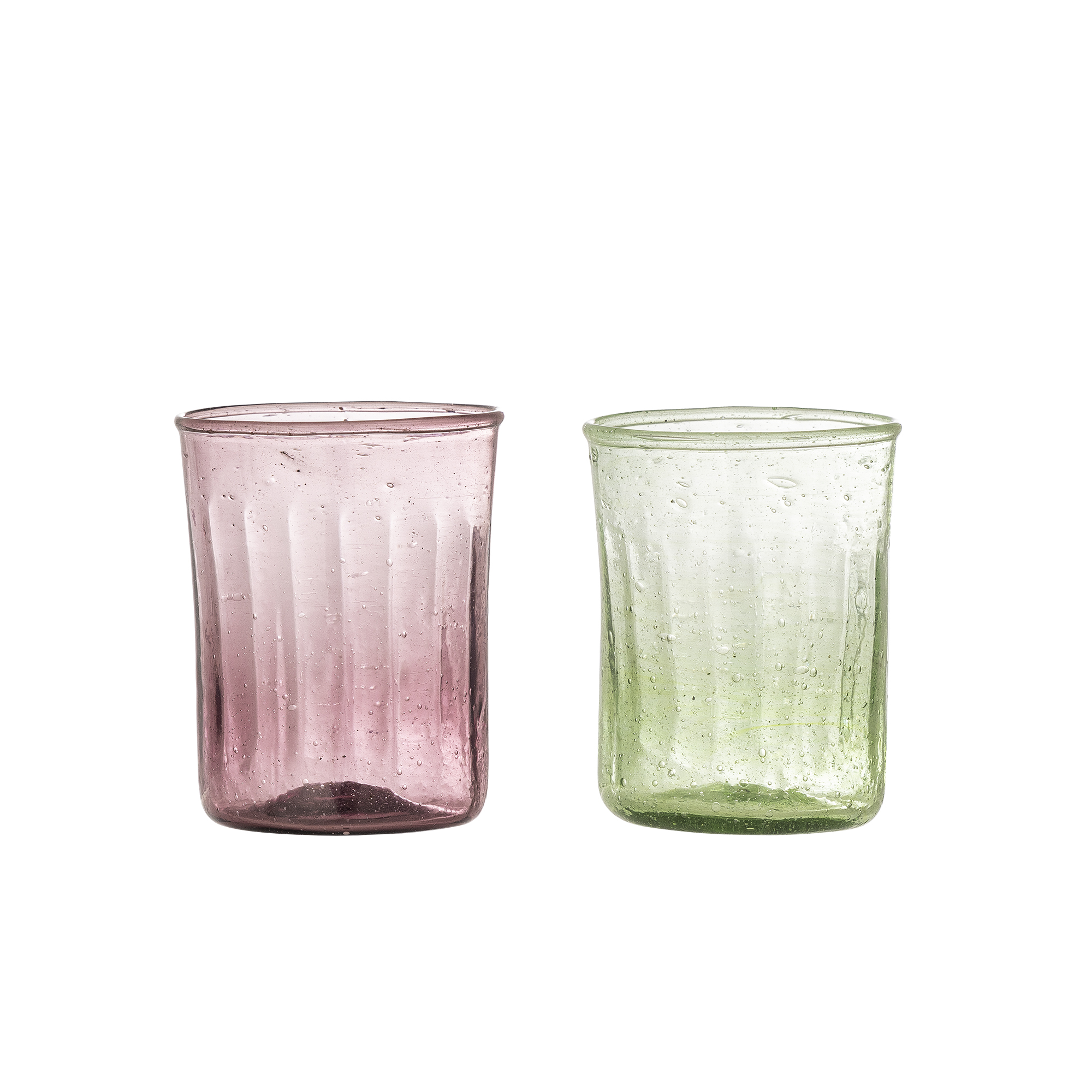 Bloomingville - Sunil Drikkeglas, Multifarvet, Glas, D7xH8,5 cm, Set of 2 billede