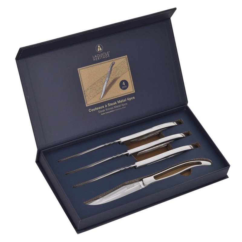 Laguiole -  Herit Metal Steakknive 4 stk