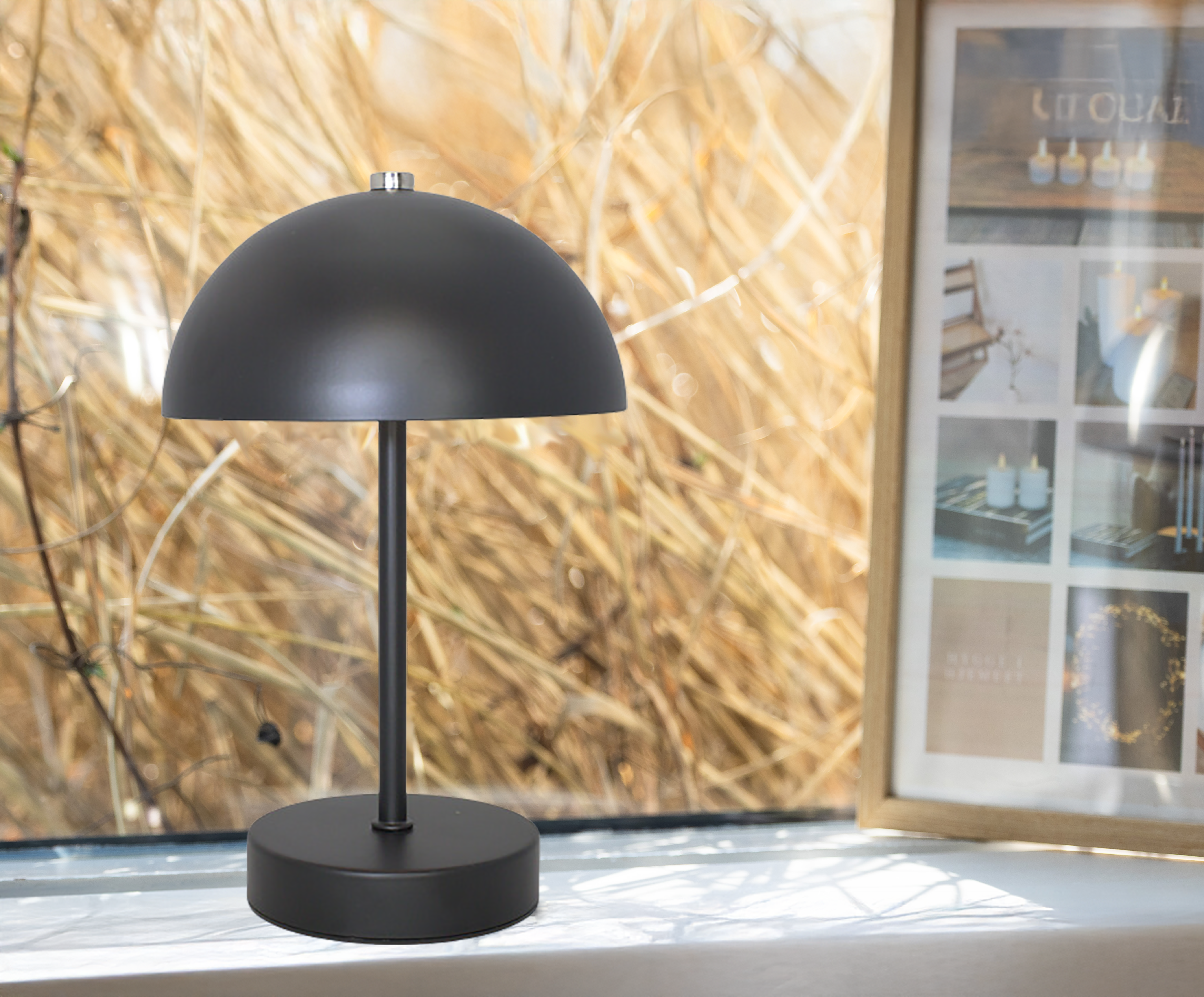 Skandi - GOP genopladelig Bordlampe Ø15 cm x H25,5 cm - Sort