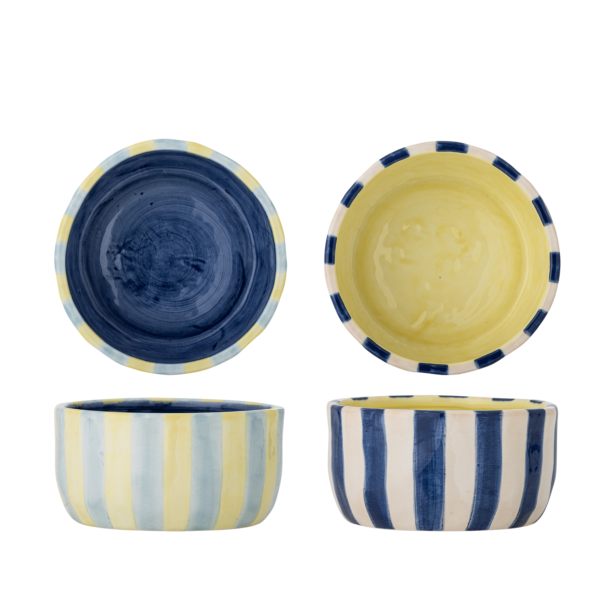 Bloomingville - Phoenix Skål, Multifarvet, Stentøj, D13xH7 cm, Set of 2 billede