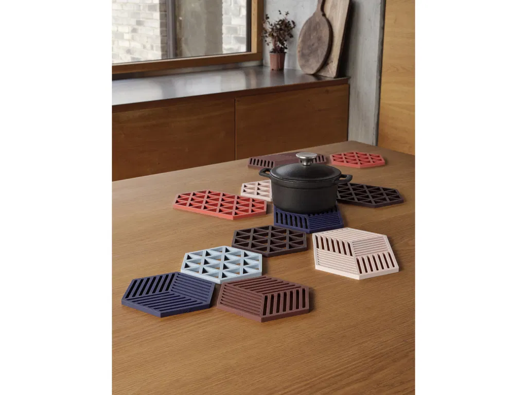 Zone Bordskåner Hexagon Burgundy