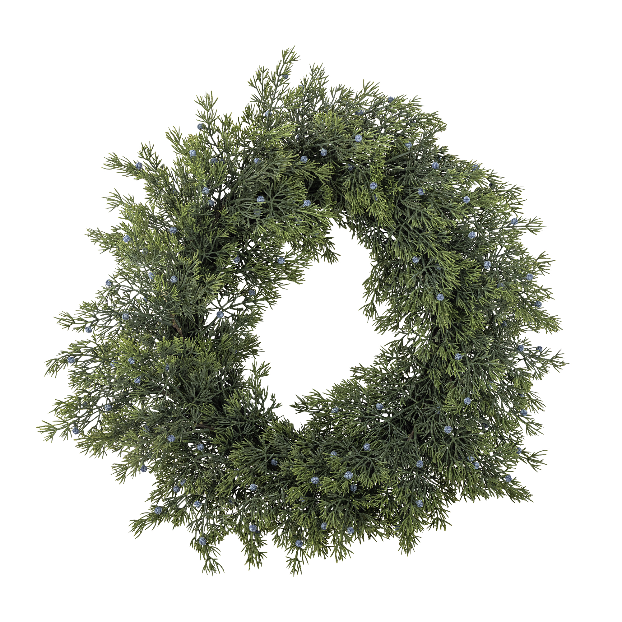 Bloomingville - Juniper Krans, Grøn, Kunstige Blomster, D55xH12 cm