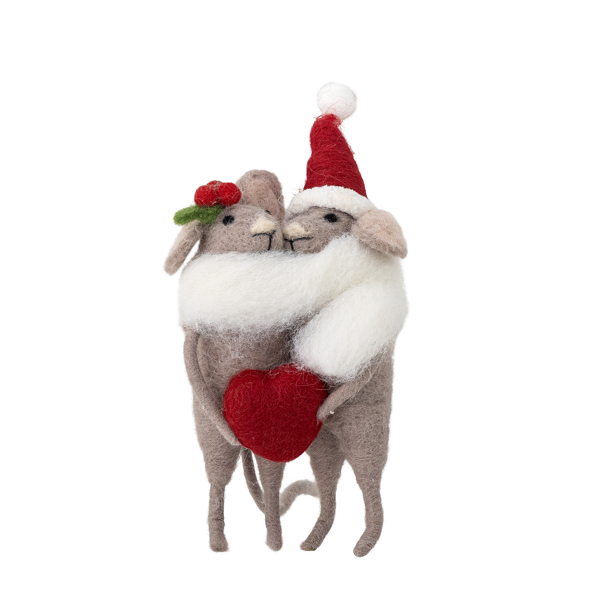 Bloomingville - Peo Ornament, Grå, Uld, L8xH17xW8 cm