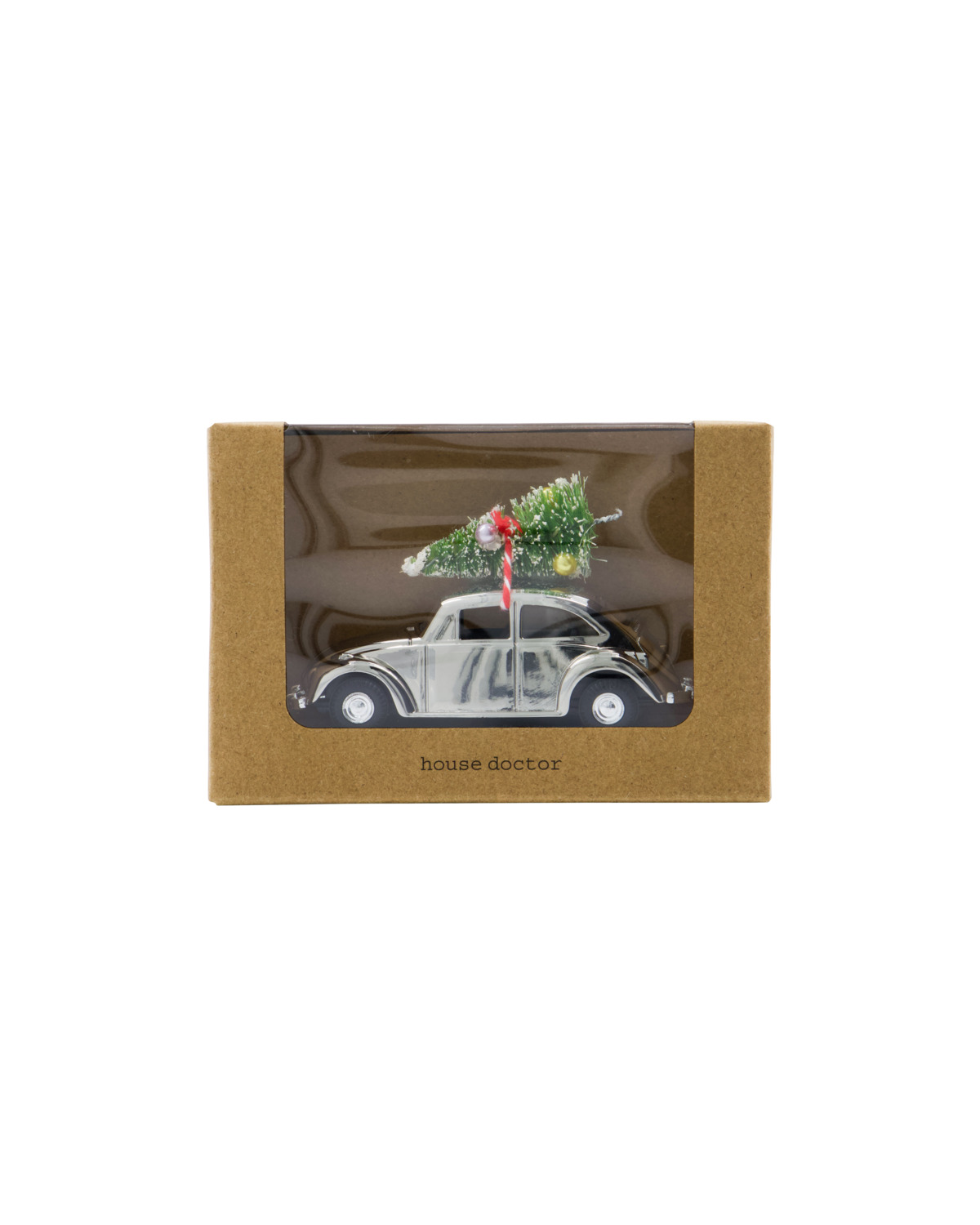 Dekoration, Mini Xmas car, Sølv