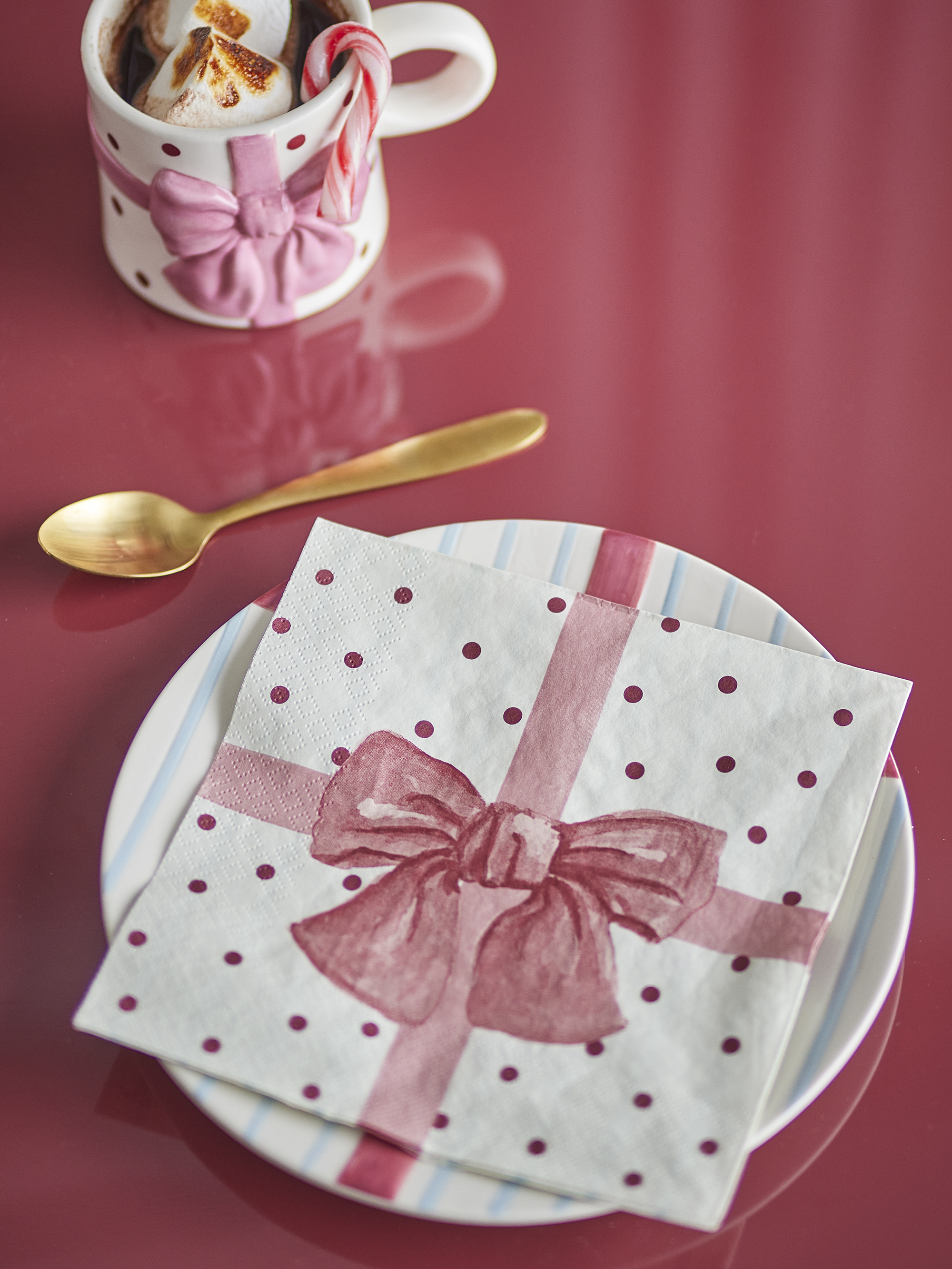 Bowie Serviet, Blå, FSC®Mix, Paper, L33xW33 cm, Pack of 20