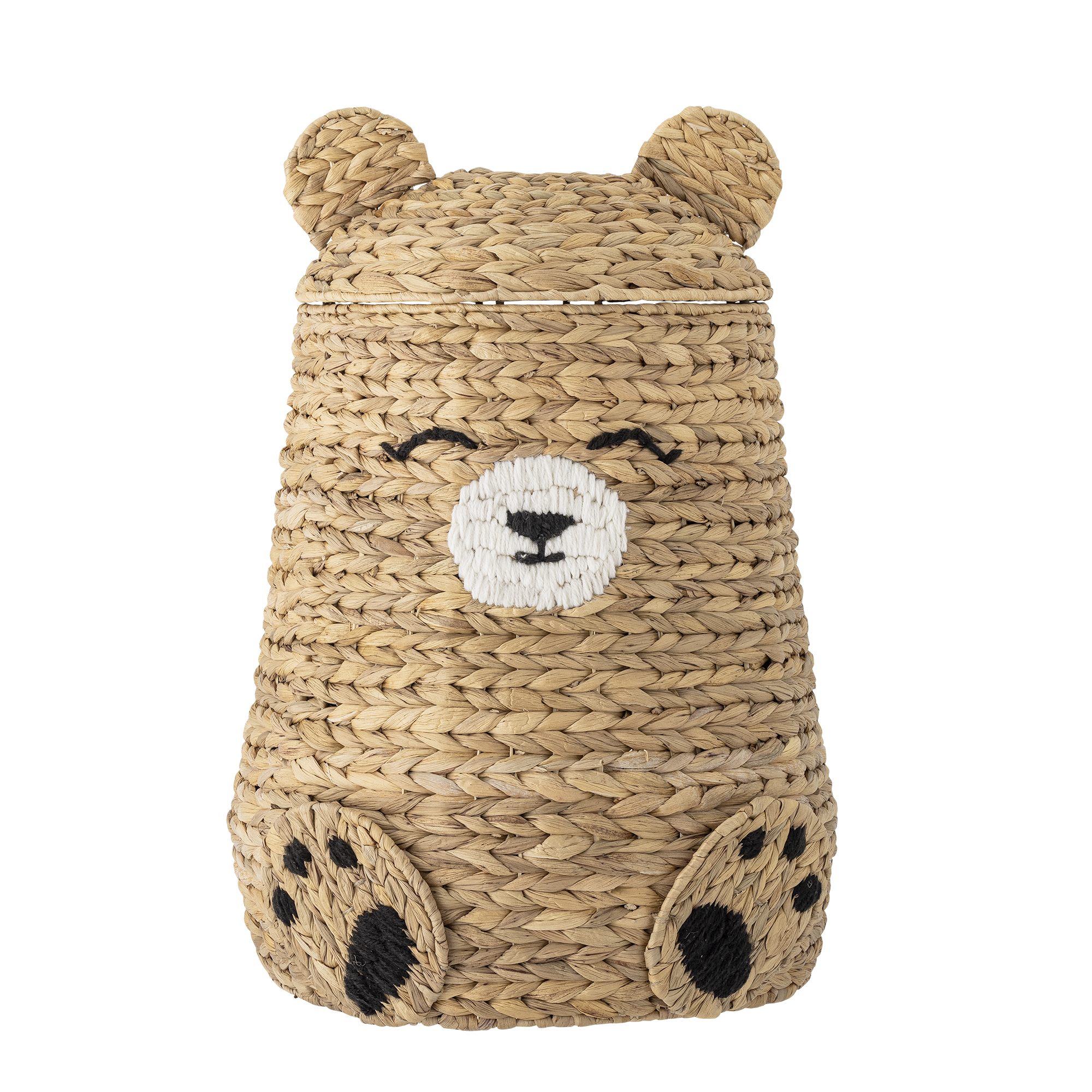 Bloomingville - Timone Kurv m/låg, Natur, Vandhyacint, D40xH57 cm