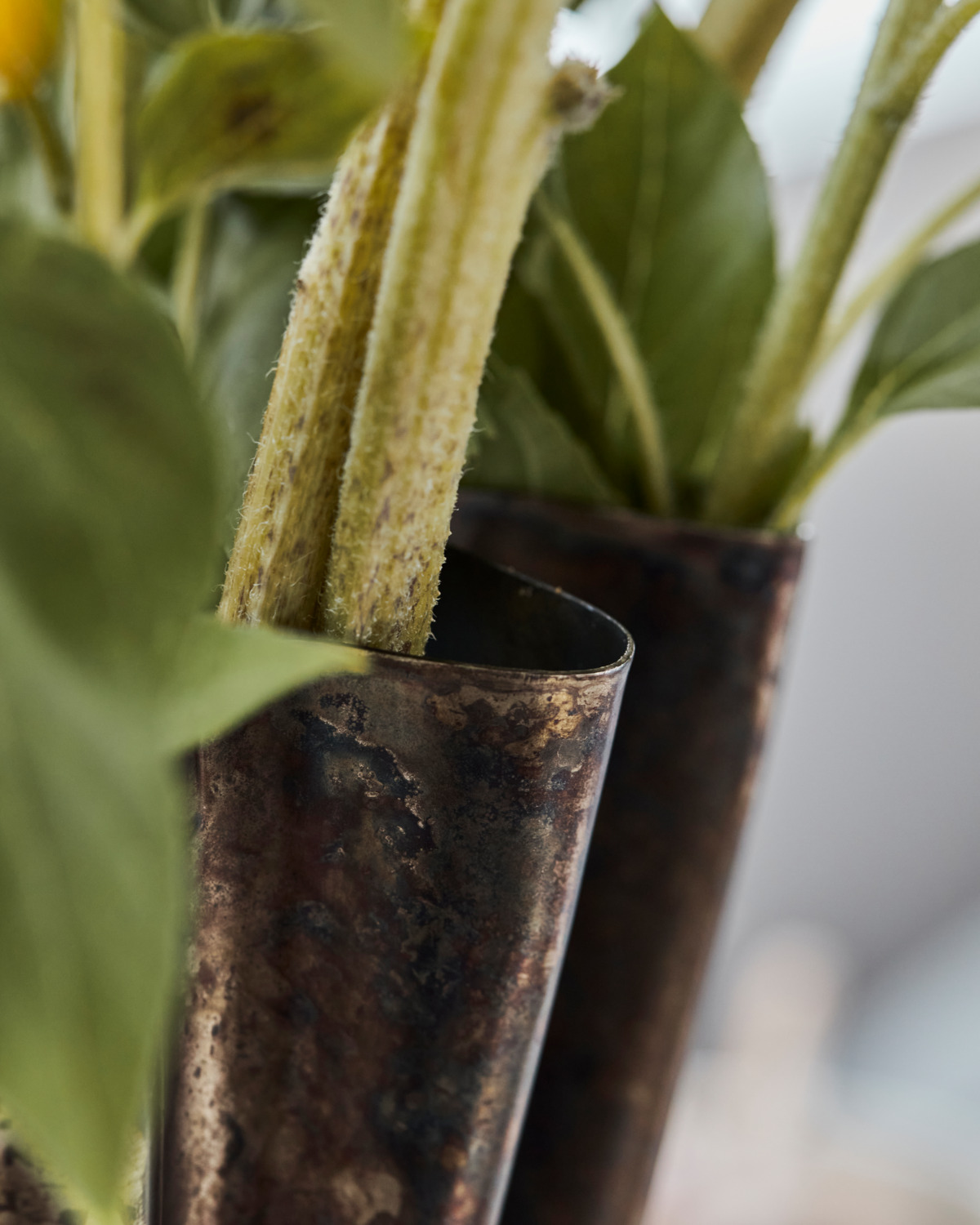 Vase, Flood, Antik brun H33 cm