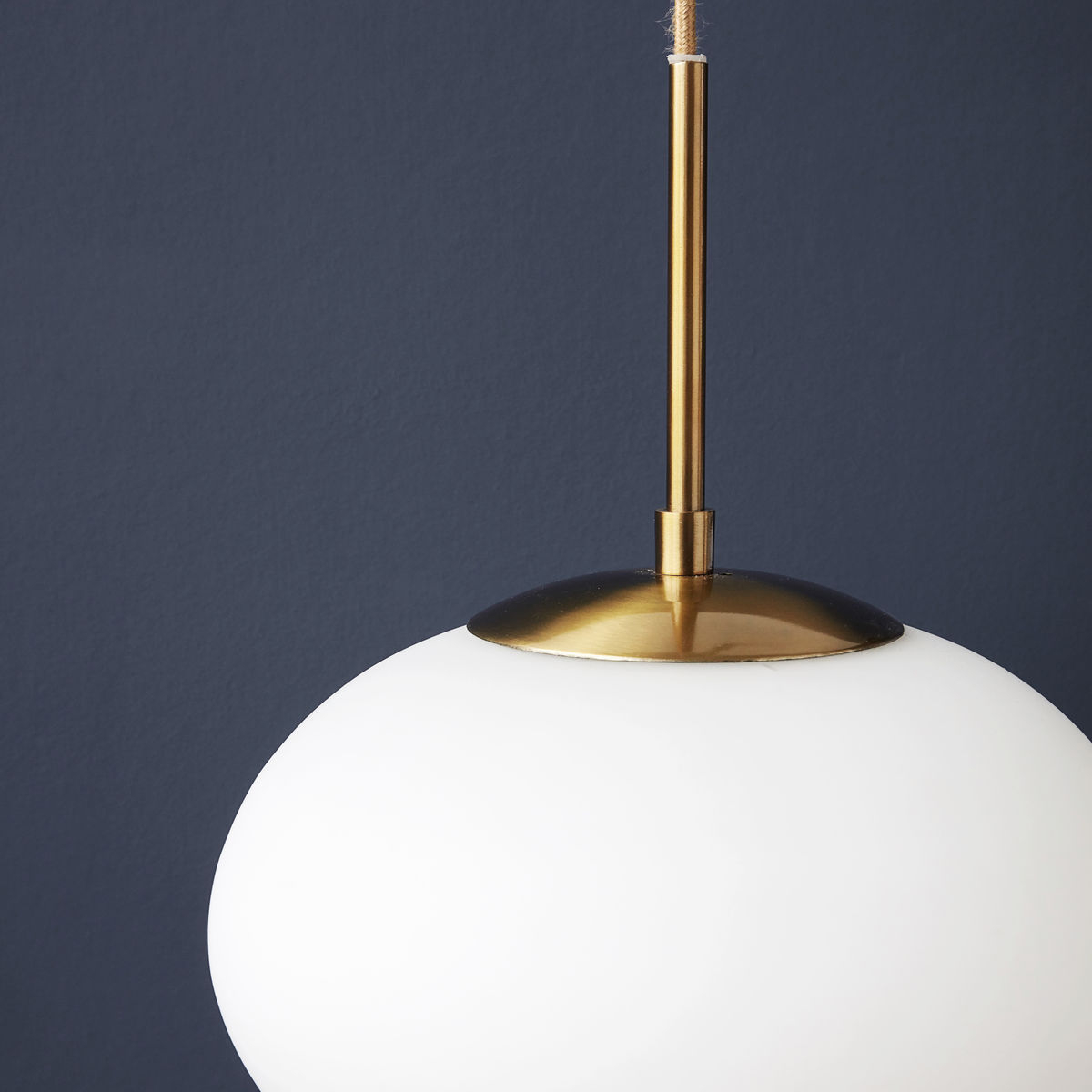 Lampe, Opal, Hvid Ø30 cm