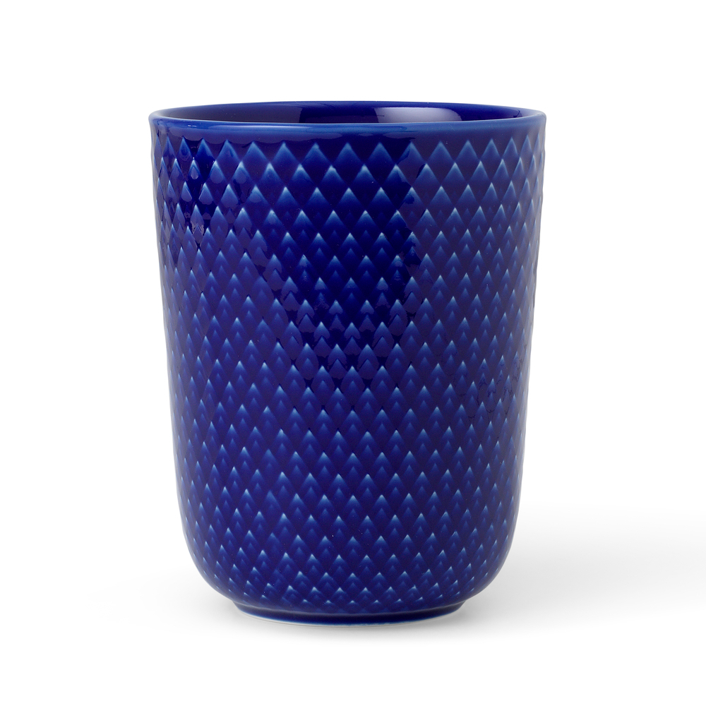 Lyngby Porcelæn - Rhombe Krus 33 cl mørk blå billede