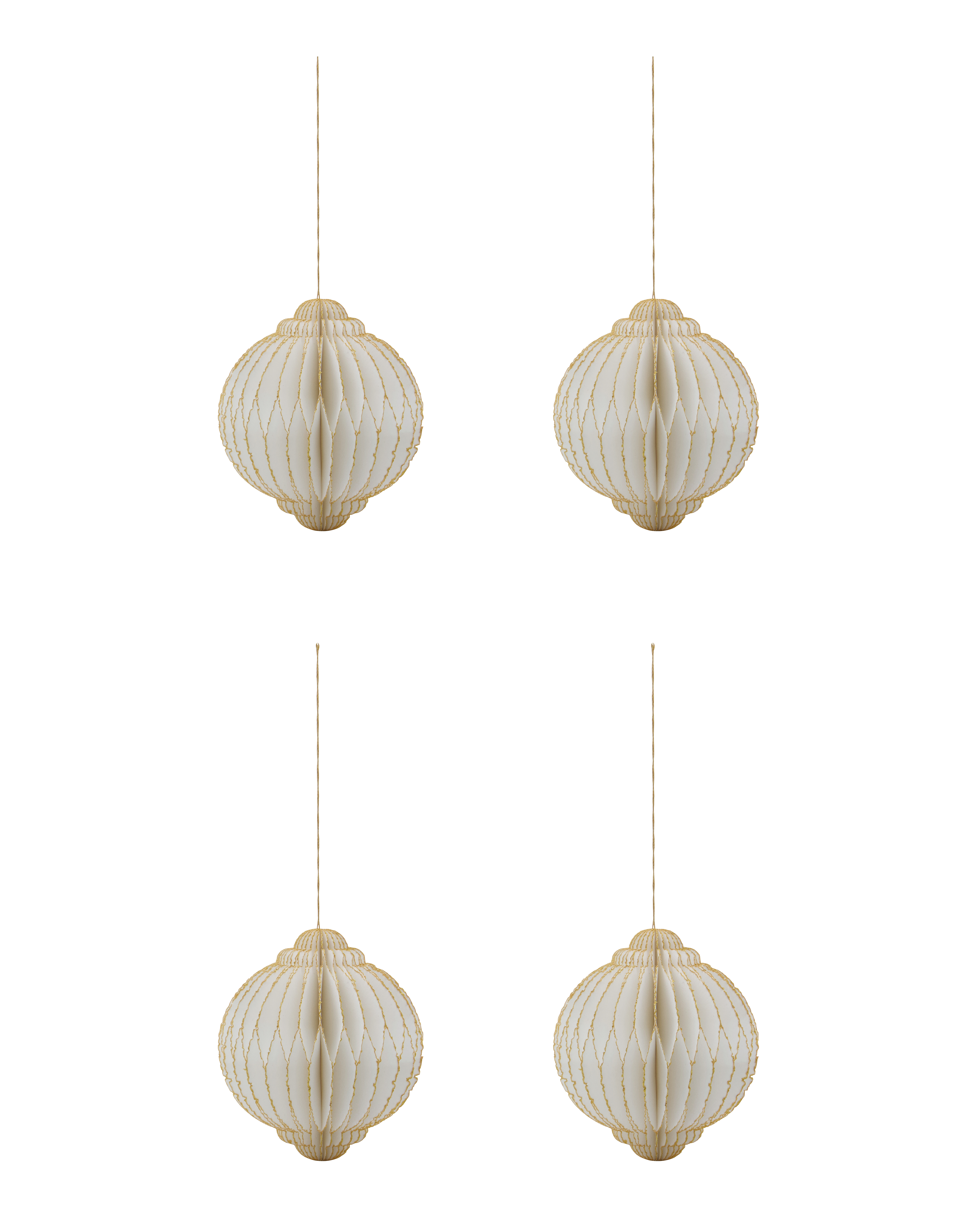 House Doctor - Julepynt, Alsta, Råhvid, Gylden