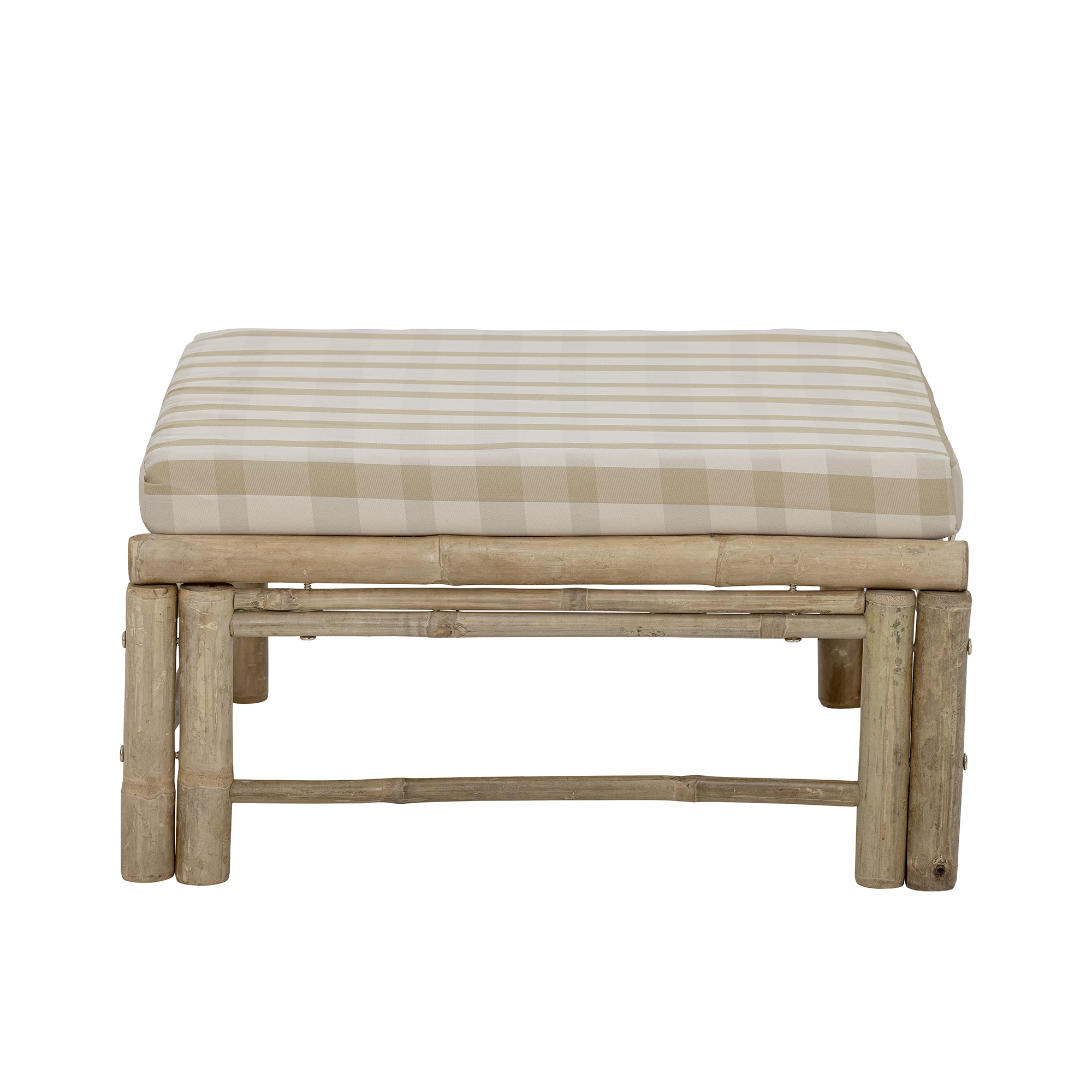 Udendørs pouf Bloomingville Korfu bambus fodskammel natur 72 x 72 x 30 cm