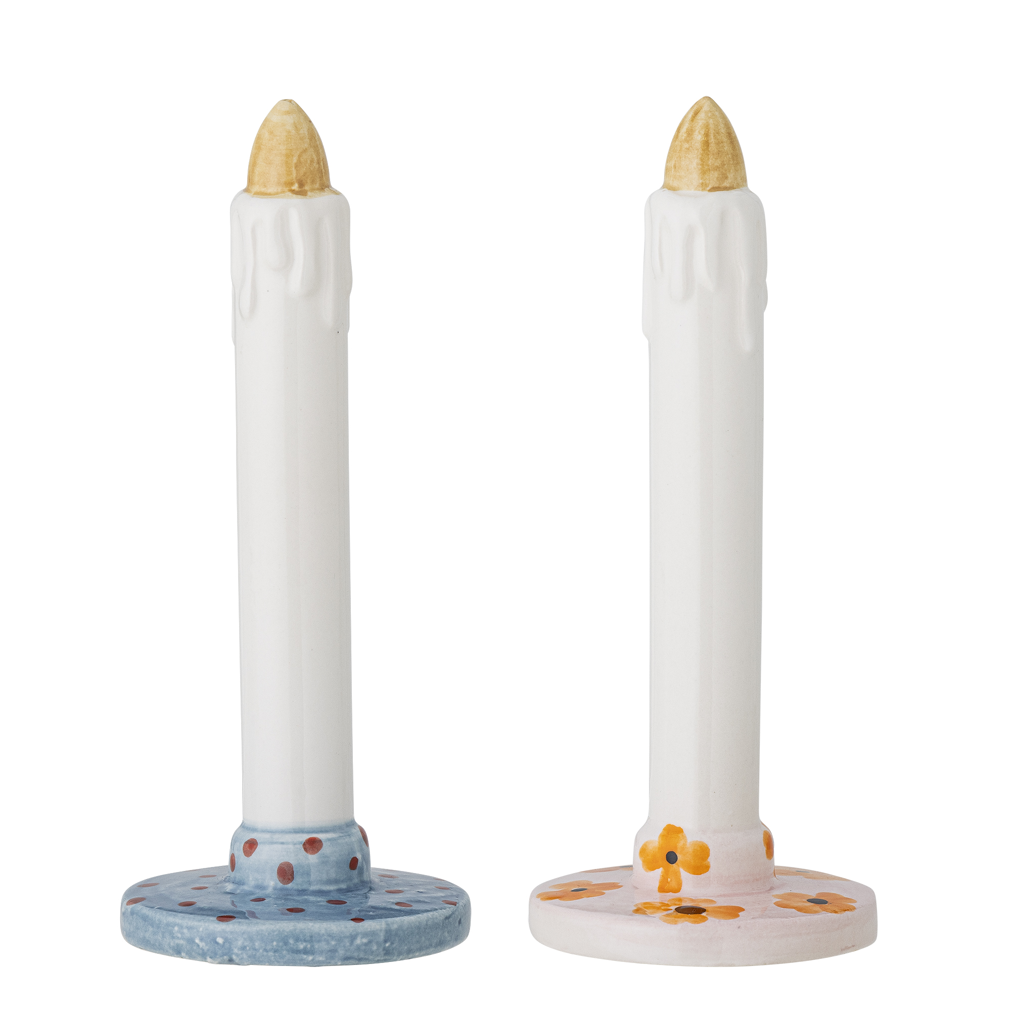 Bloomingville - Heida Deko, Multifarvet, Stentøj, D7,5xH18 cm, Set of 2 billede