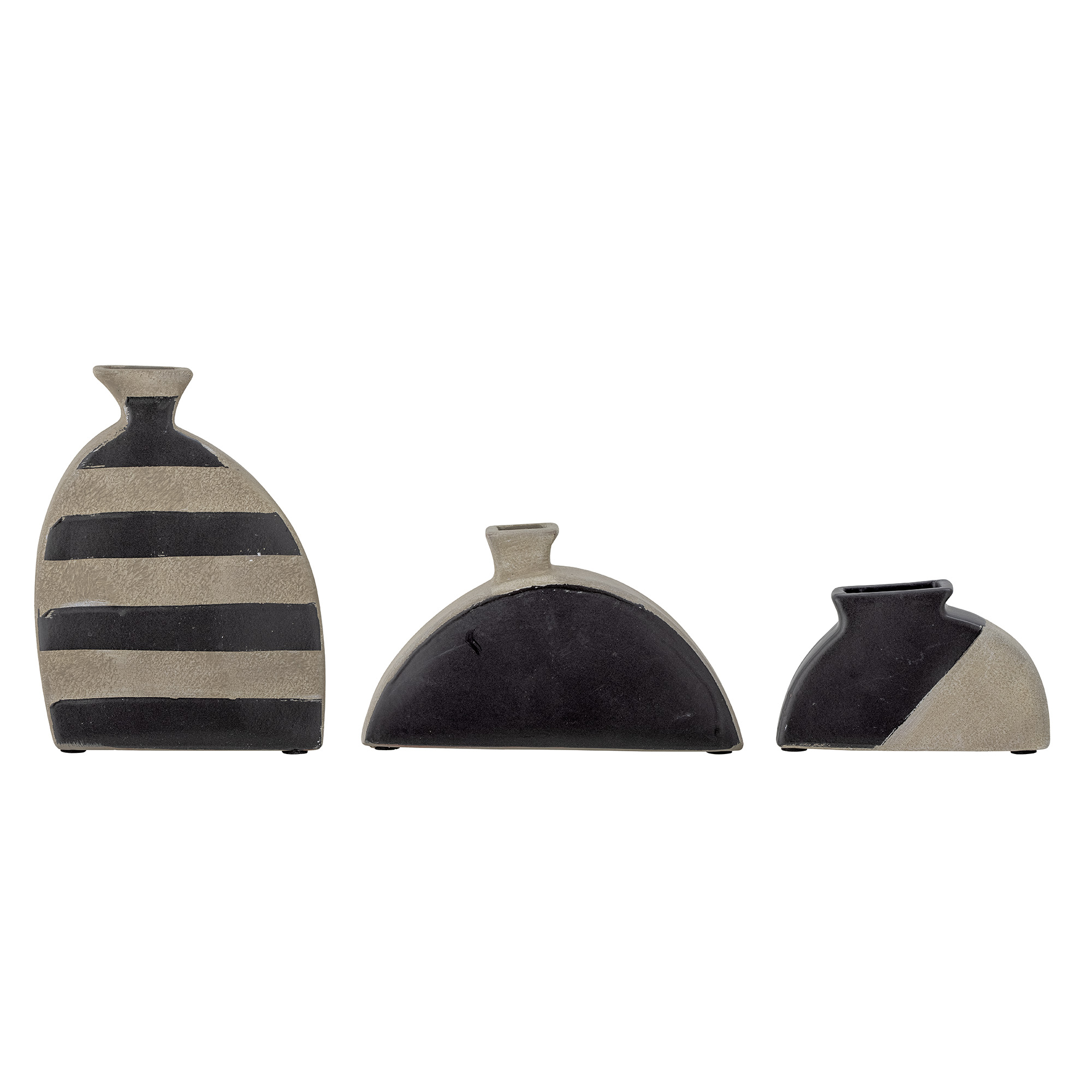 Bloomingville - Nezha Deko Vase, Sort, Terrakotta