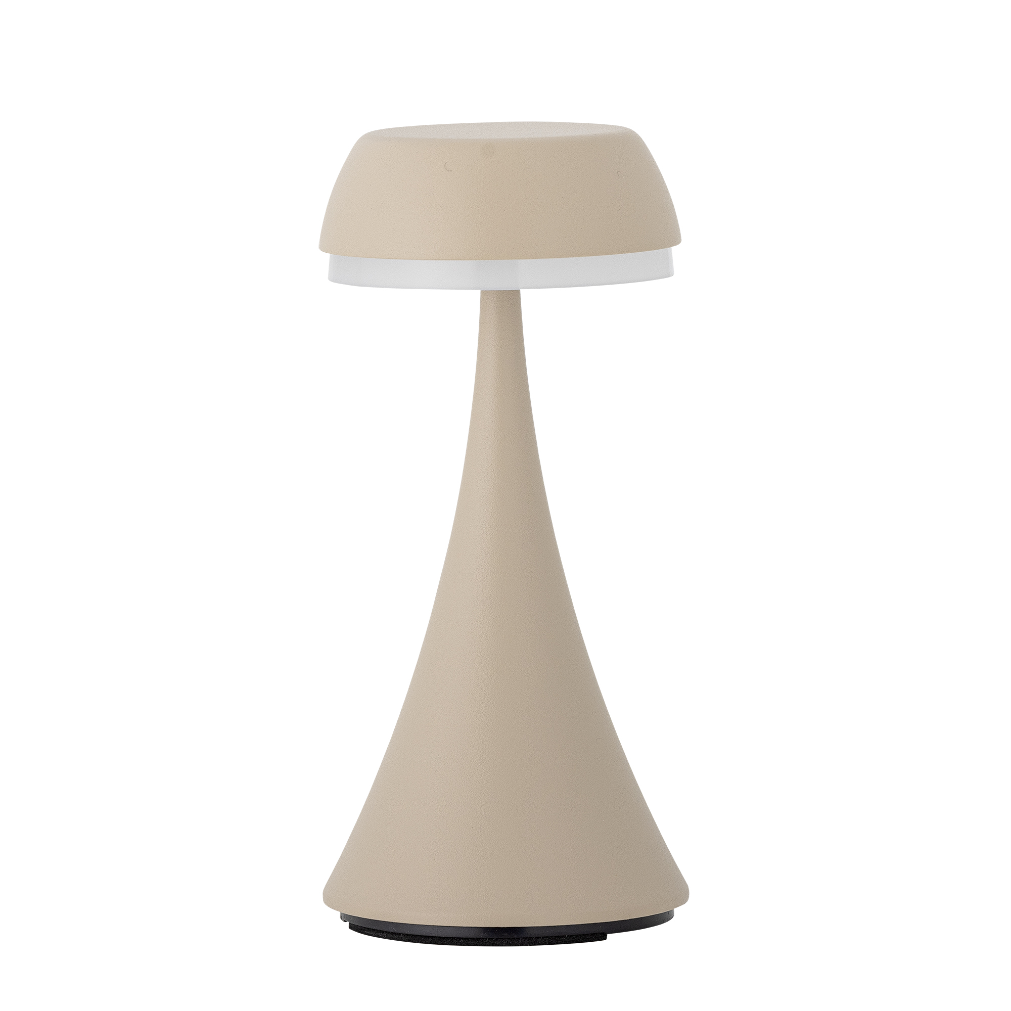 Bloomingville - Pepple Portable Lampe, Genopladelig, Natur, Aluminium, D8xH17,5 cm