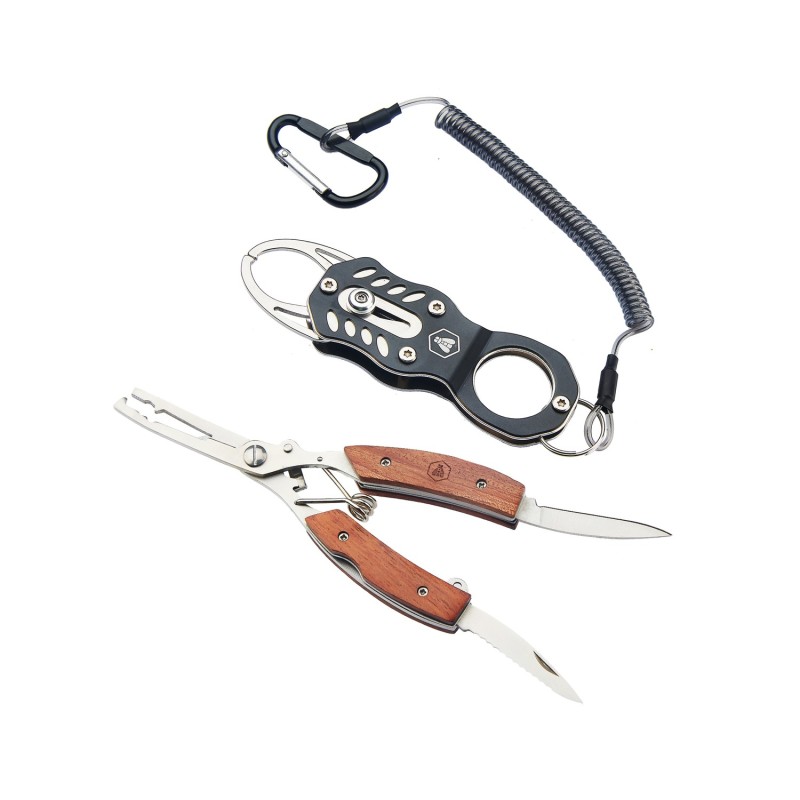 Laguiole - Fiskesaks med fiskeholder. Rosentræ/stål