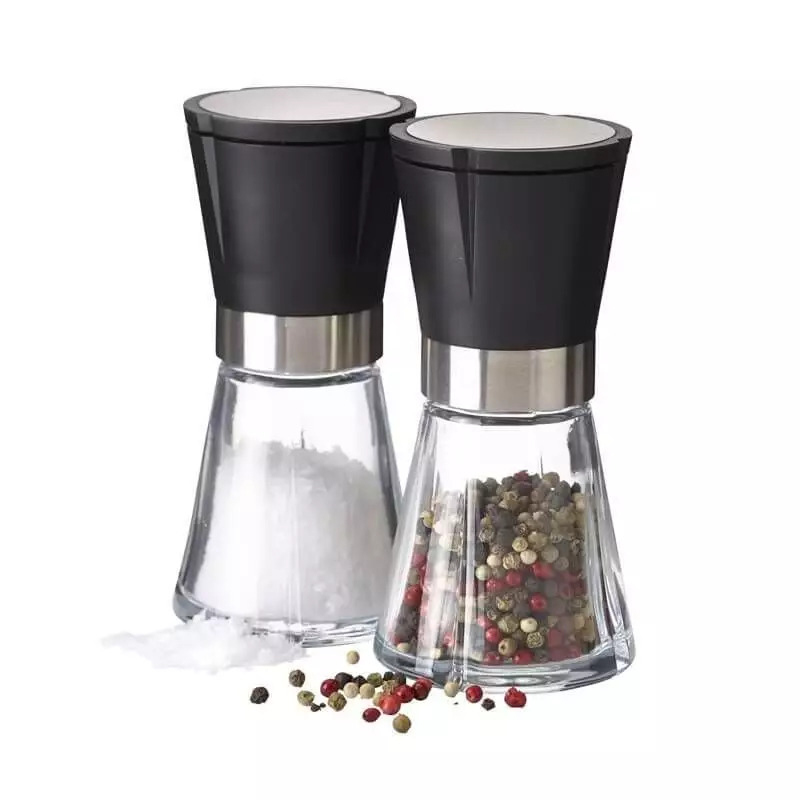 Grand Cru Salt/Peber Kværn H14,5 sort/stål 2 stk. Grand Cru Salt/Peber Kværn H14,5 sort/stål 2 stk.