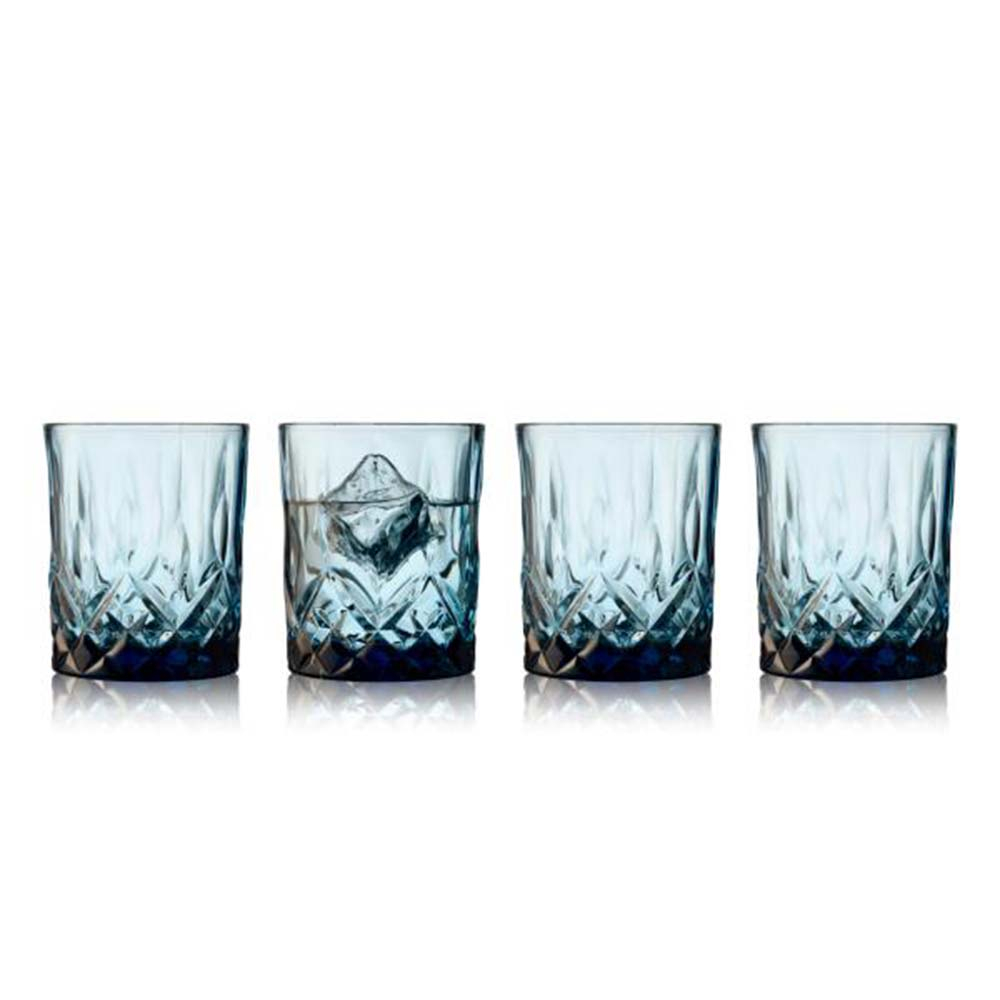 Lyngby Glas Sorrento Whiskyglas 32 cl 4 stk. Blå