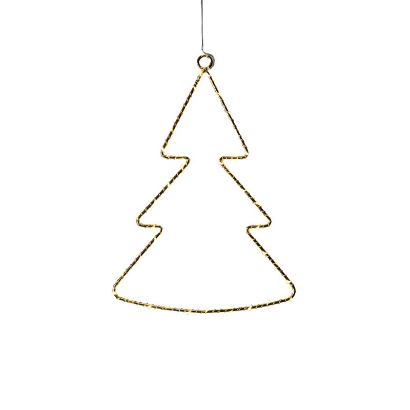Liva LED juletræ H 30cm Guld