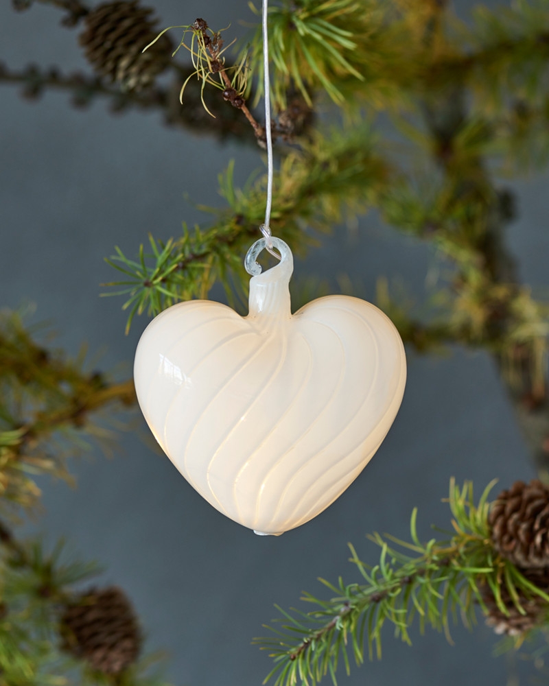 Heaven Hjerte 8 cm, Hvid * Heaven Hjerte 8 cm, Hvid *