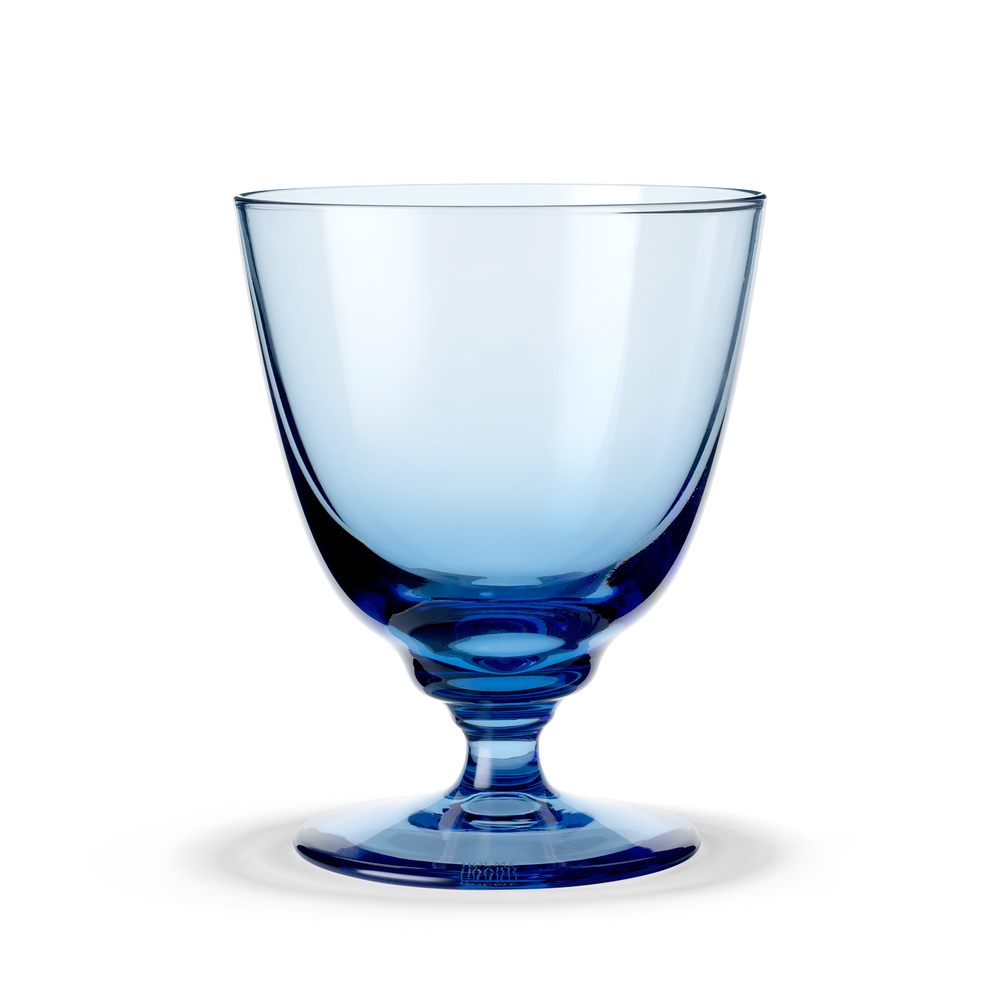 Holmegaard - Flow Glas på fod, 35 cl, blå