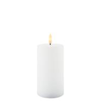 Sirius Sille Bloklys Ø7,5xH15 cm, Hvid