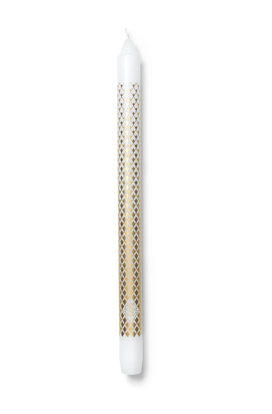 Rhombe Kalenderlys Ø2.5 cm hvid