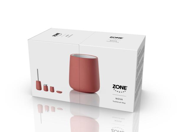 Tandbørstekrus Nova Peach Red
